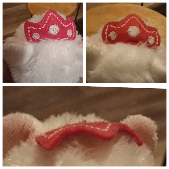 Aurora Pink Princess Crown Kitty Cat Plush 6 Inch White Soft & Fuzzy - Picture 11 of 14